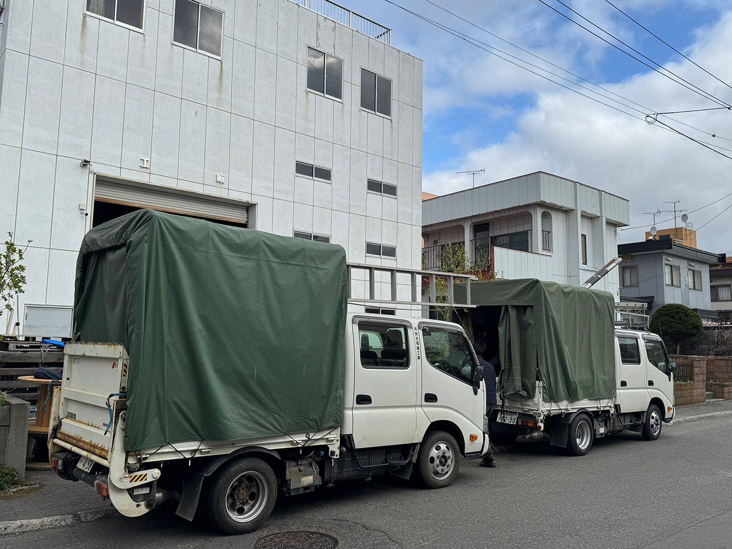 道具の積込みの様子